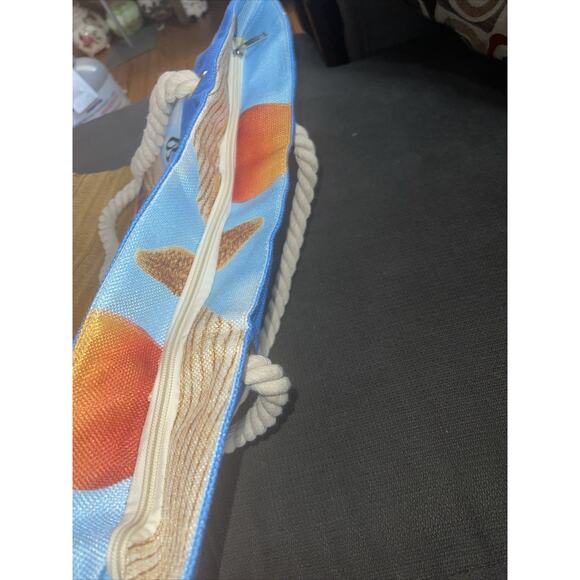 BARBADOS Daily Beach Bag Big Women's TOTE Zip Closure GIFT Rope Handles - Picture 7 of 9